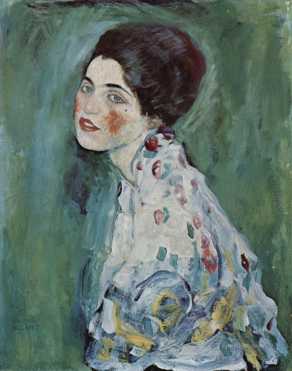 Portrateiner Dame Simbolismo Gustav Klimt Pintura al óleo